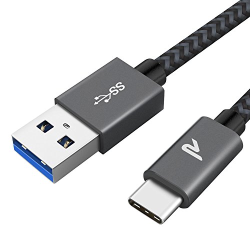 Cable USB C [USB 3.0 y QC3.0] RAMPOW Cable USB Tipo C 3.1A, Cable Ca