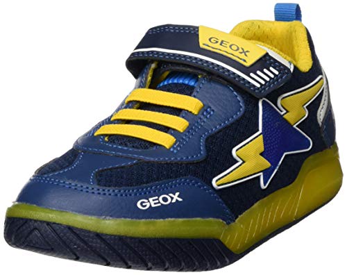 Geox J INEK BOY B, Zapatillas, para Niños, Azul (Navy/Yellow C0657)