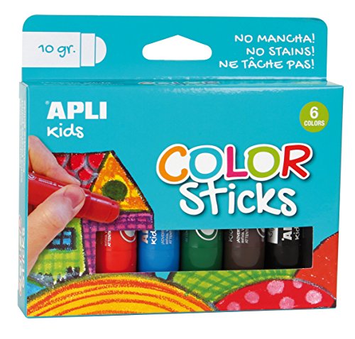 APLI Kids 14227 – Color Sticks Clásicos – Témperas sólidas para n