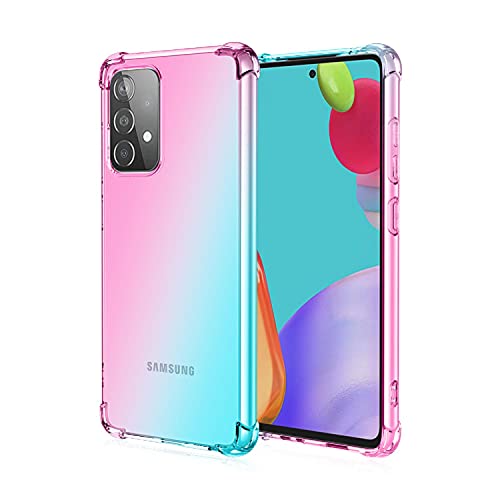 Jierich para Samsung Galaxy A12 Funda,Color Degradado Silicona TPU U