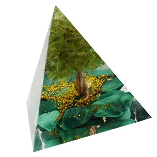 Garneck Pirámide de Turmalina Cristal Reiki Sanación Buena Suerte