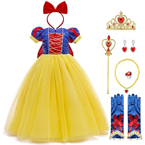 Niñas Disfraz de Princesa Blancanieves con Accesorios Infantil Chic