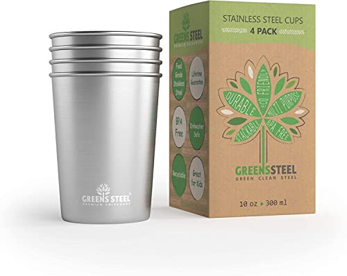 Greens Steel Vaso Infantil Acero Inoxidable – 300 ml I Primera Calid