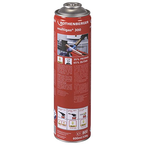 Rothenberger 035510-A 035510-A-Botella multigas 300, 0 W, 0 V, Red