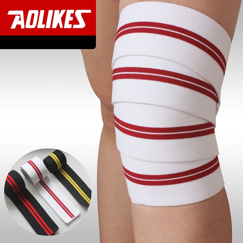 AOLIKES-vendaje elástico de compresión Para piernas, envoltura de