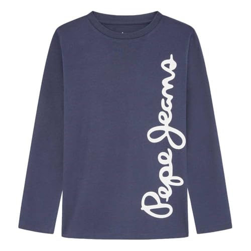 Pepe Jeans Waldo L/S Camiseta, Blue (Navy), 14 años para Niños