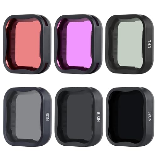 YALLSAME Filtro ND/Dive para GoPro Hero 7 6 5 con ND8/16/32 CPL Colo