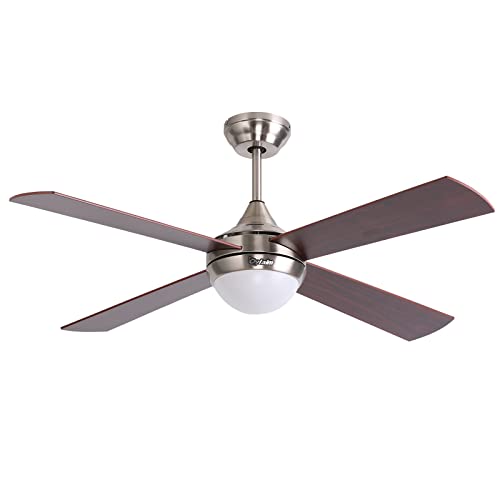 Lee más sobre el artículo 📣 Ovlaim Ventilador de Techo 122cm Marrón con Luz y Mando a Distanci