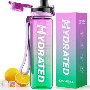 Lee más sobre el artículo 📣 Botella de agua, botellas de agua motivacionales de 32 onzas con m