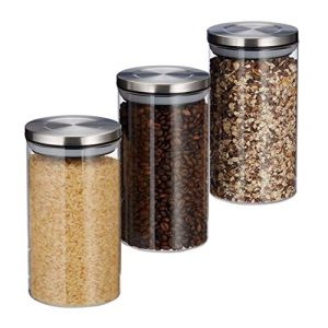 Lee más sobre el artículo 📣 Relaxdays Recipientes para Alimentos, Botes de 1L, Tapa de Acero I