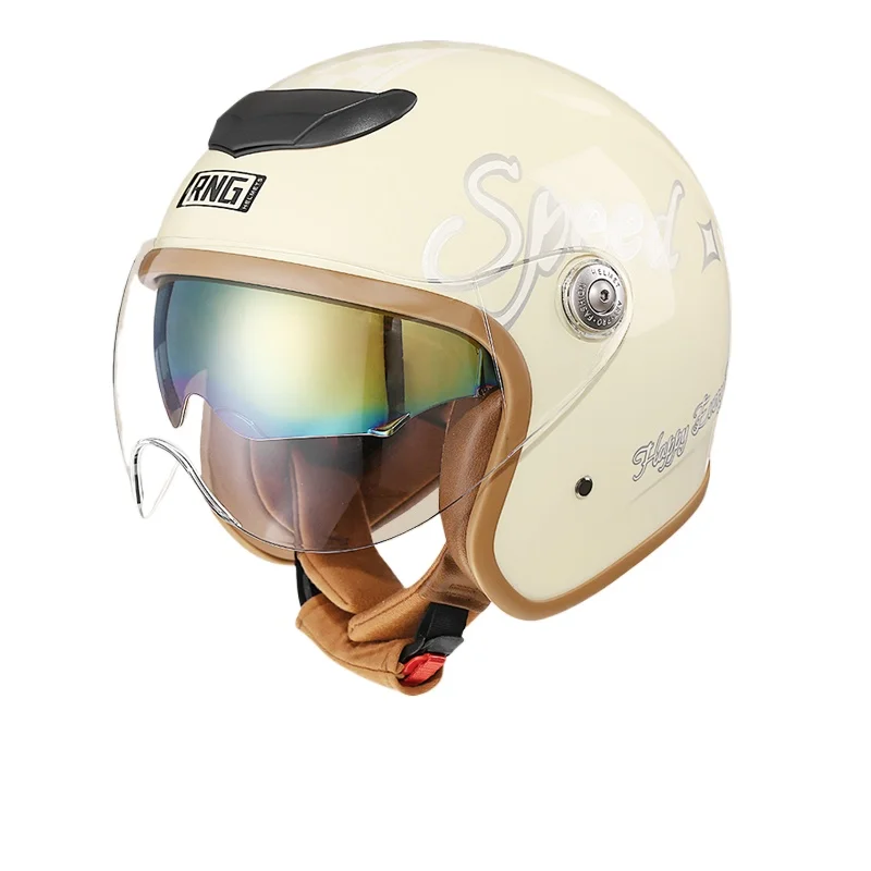 Lee más sobre el artículo Casco de verano para vehículo eléctrico, medio casco retro universal