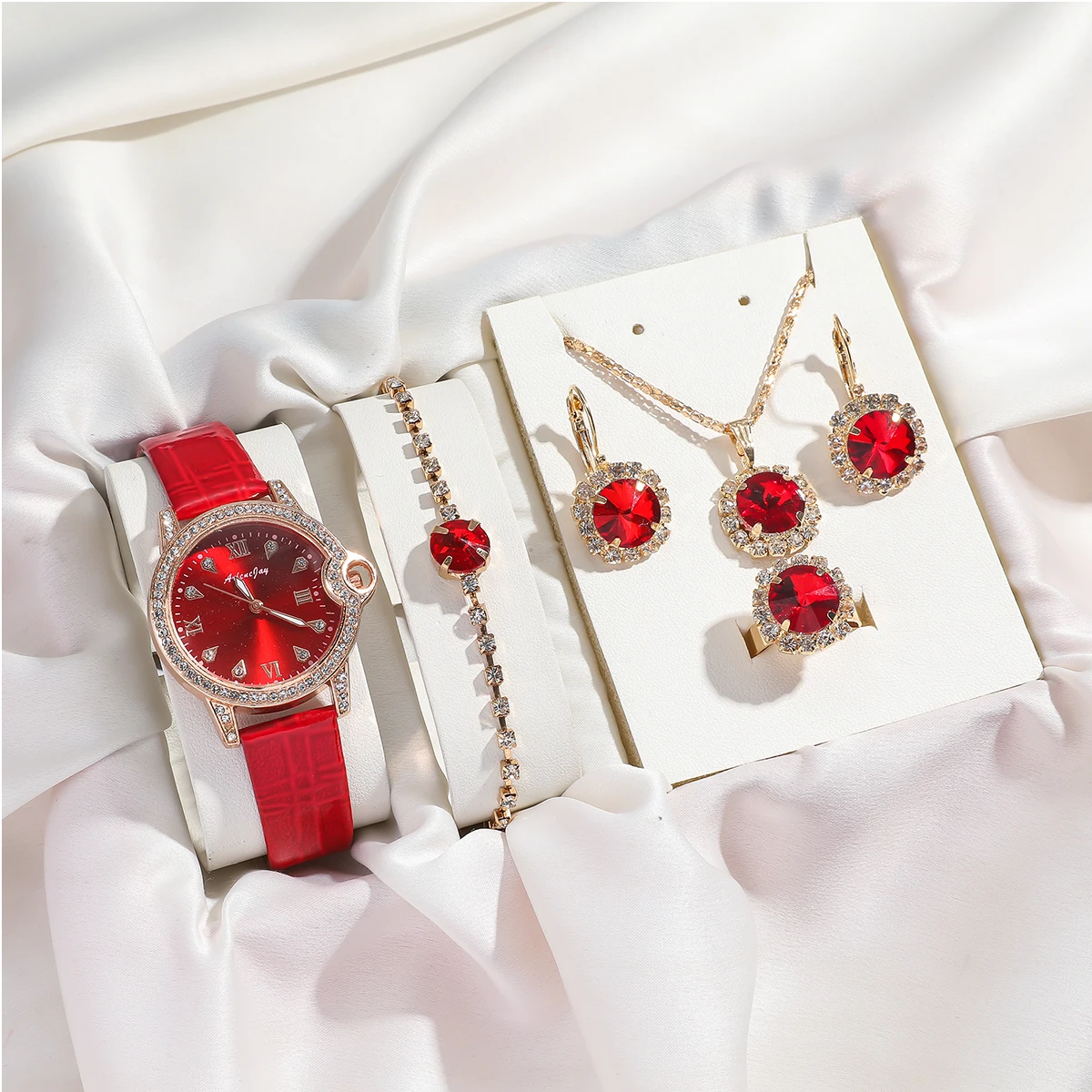 En este momento estás viendo 6 unids/set de reloj con correa de superficie brillante a la moda, c