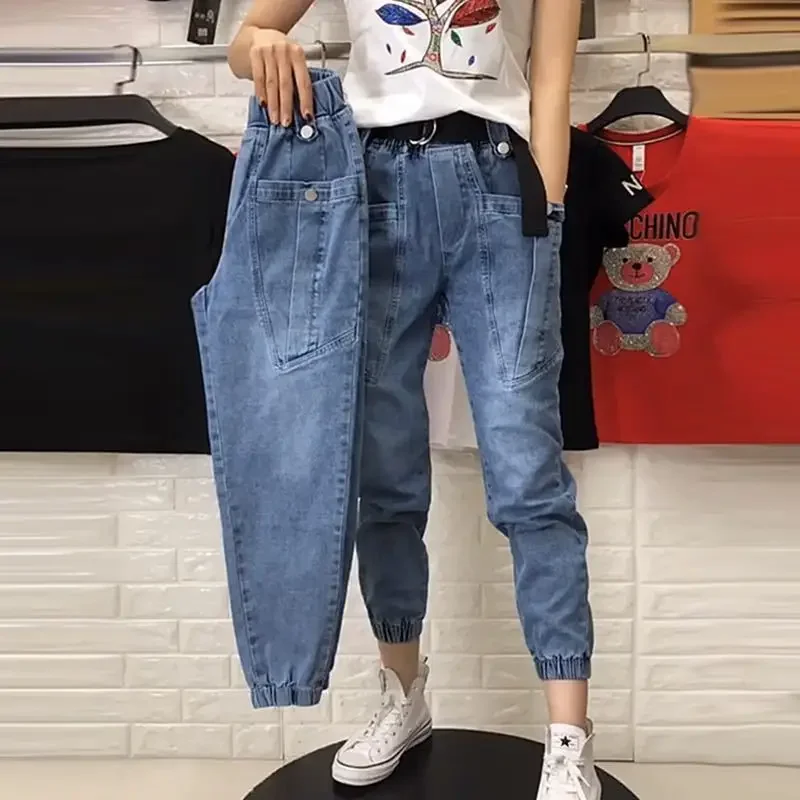 Lee más sobre el artículo Pantalones Vaqueros con cintura elástica para Mujer, pantalón largo