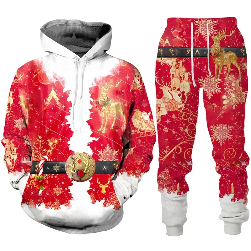 Lee más sobre el artículo Conjunto con capucha para pareja de fiesta de Navidad, conjunto de c