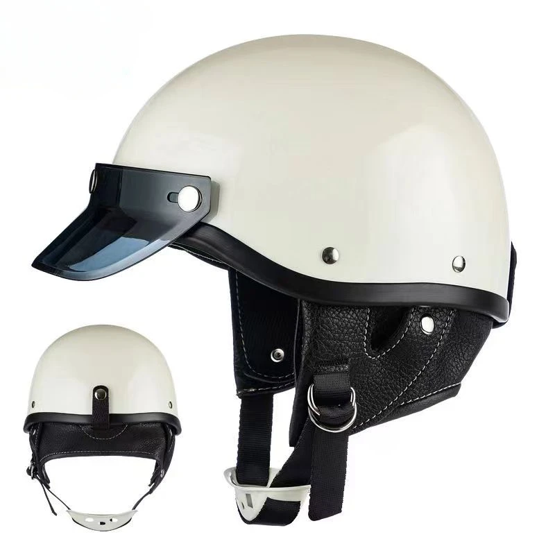 Lee más sobre el artículo Medio casco Retro para hombre, locomotora eléctrica con batería, cas