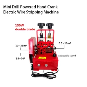 Lee más sobre el artículo Mini pelado de cables eléctrico con manivela manual, 150W, para elim