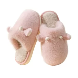 Lee más sobre el artículo Zapatos para el hogar, zapatillas antideslizantes de felpa con dibuj
