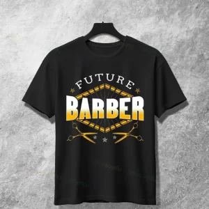 Lee más sobre el artículo Divertida camiseta gráfica de peluquería «Futuer Barber», camiseta n