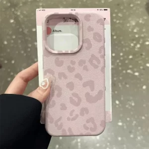 Lee más sobre el artículo Funda de teléfono de silicona con estampado de leopardo rosa para Xi