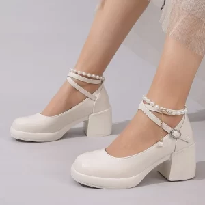 Lee más sobre el artículo Nuevos zapatos de tacón para mujer, zapatos de moda con tiras cruzad