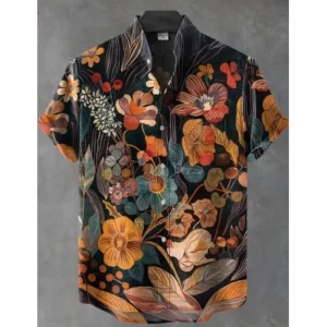 Lee más sobre el artículo Camisa informal de lino a la moda Para Hombre, Top de manga corta co