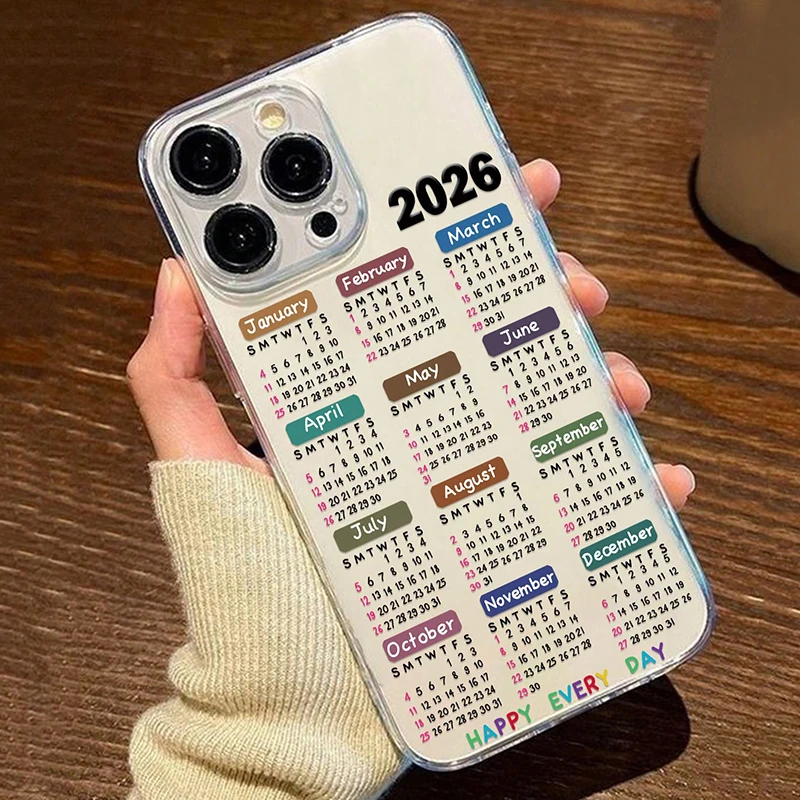 Lee más sobre el artículo Funda de teléfono transparente con pintura de luz solar, calendario