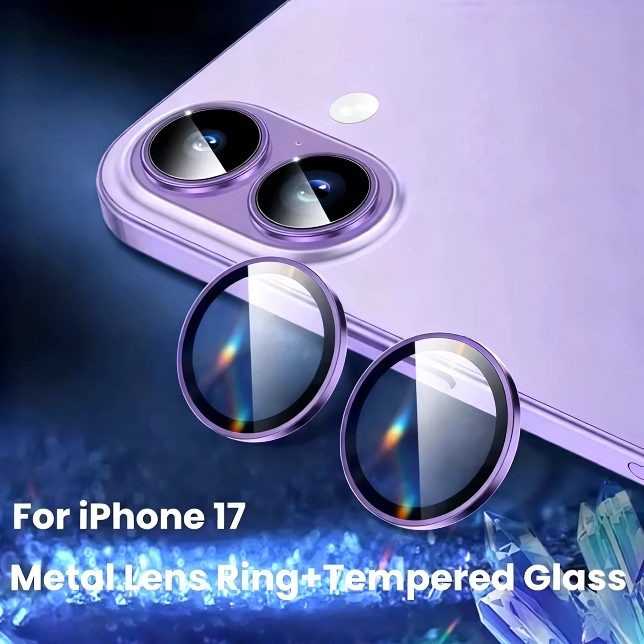 Lee más sobre el artículo 1-3 uds para IPhone 17 lente de cámara de Metal vidrio templado cubi