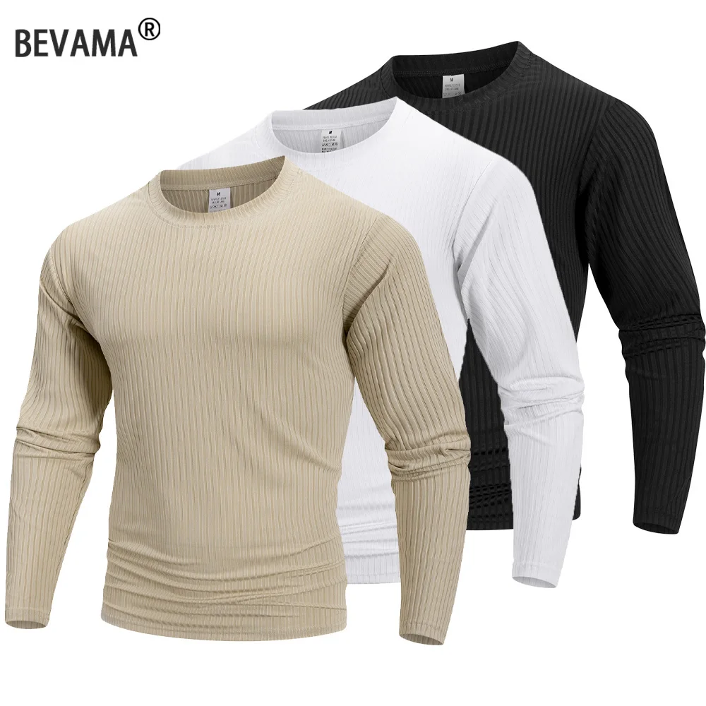 Lee más sobre el artículo Camiseta de Manga Larga con Cuello Redondo para Hombre, Primavera Ve