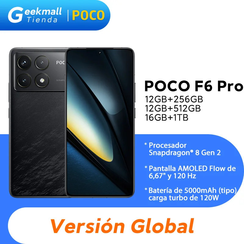 En este momento estás viendo Versión Global POCO F6 Pro 5G Snapdragon® 8 Gen 2 6.67″ AMOLED DotDi