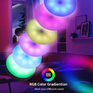 Lee más sobre el artículo Luz LED nocturna colorida, luces con Sensor de movimiento, lámpara d