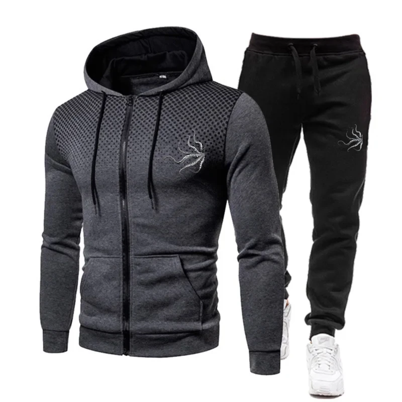 En este momento estás viendo Conjunto de chaqueta para hombre, sudadera con capucha y pantalones