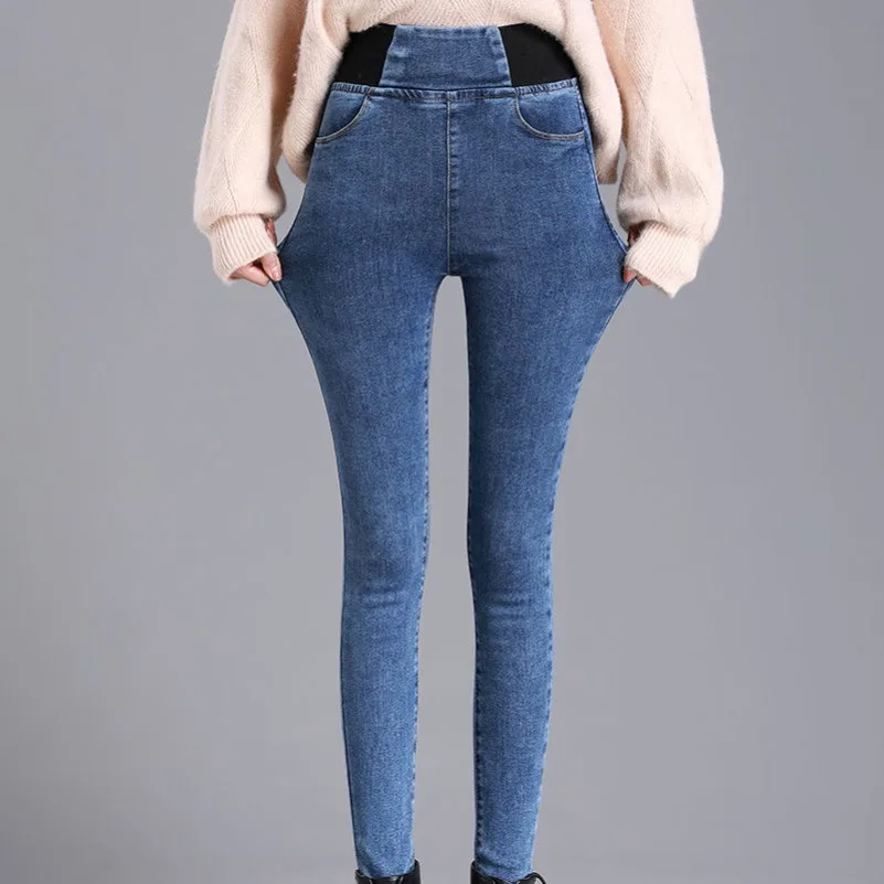 Lee más sobre el artículo PTKPCC Pantalones vaqueros ajustados con cintura elástica para Mujer