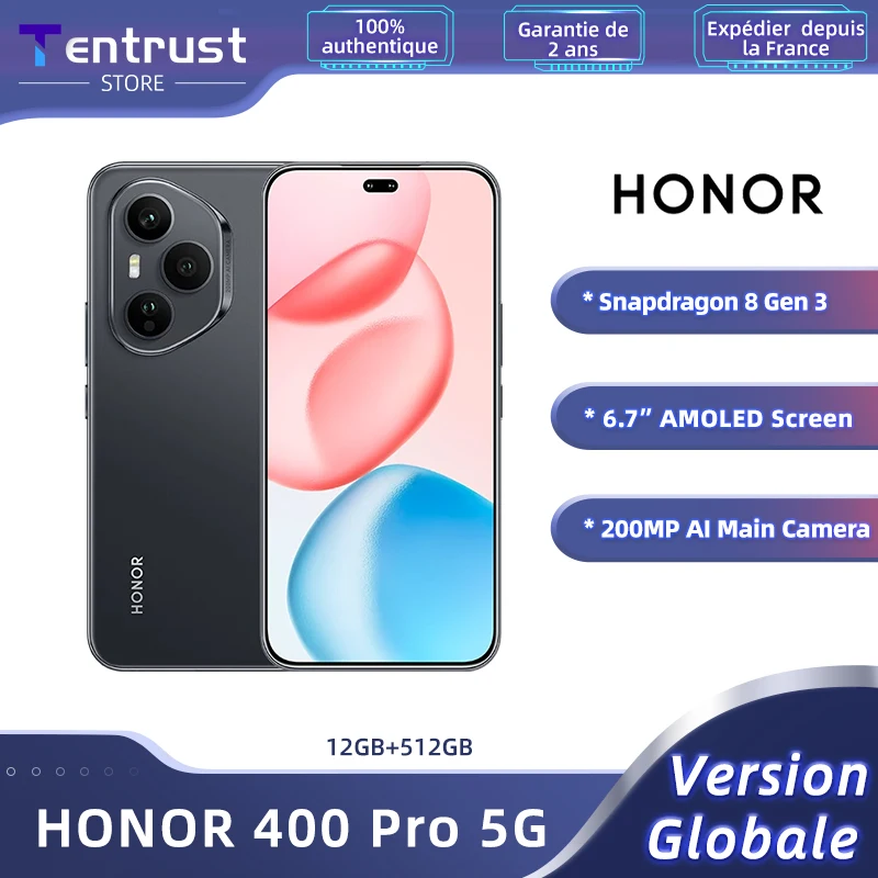 Lee más sobre el artículo Versión Global HONOR 400 Pro 5G Smartphone 200MP Cámara Principal AI