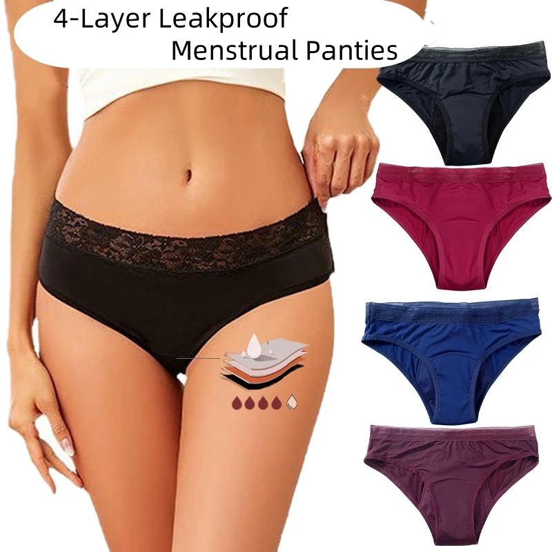 Lee más sobre el artículo Bragas menstruales de algodón sin costuras para mujer, bragas menstr