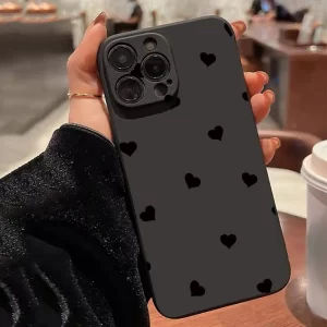 Lee más sobre el artículo Funda de teléfono con diseño de corazón negro para Xiaomi Redmi Note