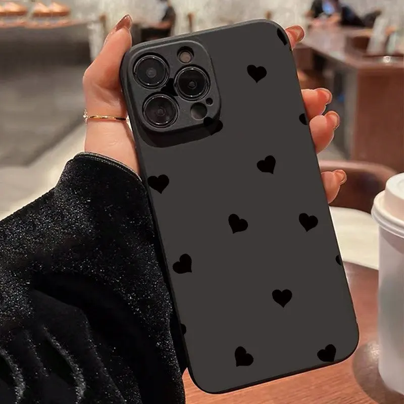 En este momento estás viendo Funda de teléfono con diseño de corazón negro para Xiaomi Redmi Note