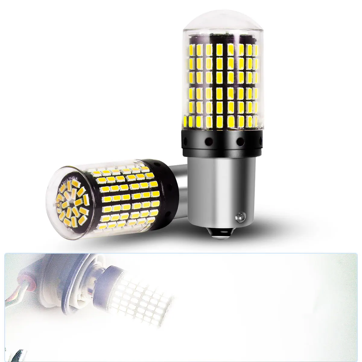 Lee más sobre el artículo Chips inteligentes, 2 uds., 1156 BA15S 1157 bay15d, bombillas LED de