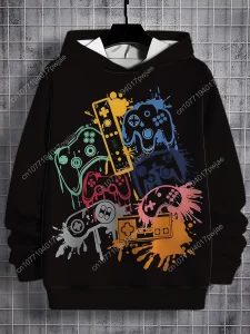 Lee más sobre el artículo Sudadera con capucha para hombre, jersey con estampado digital dinám