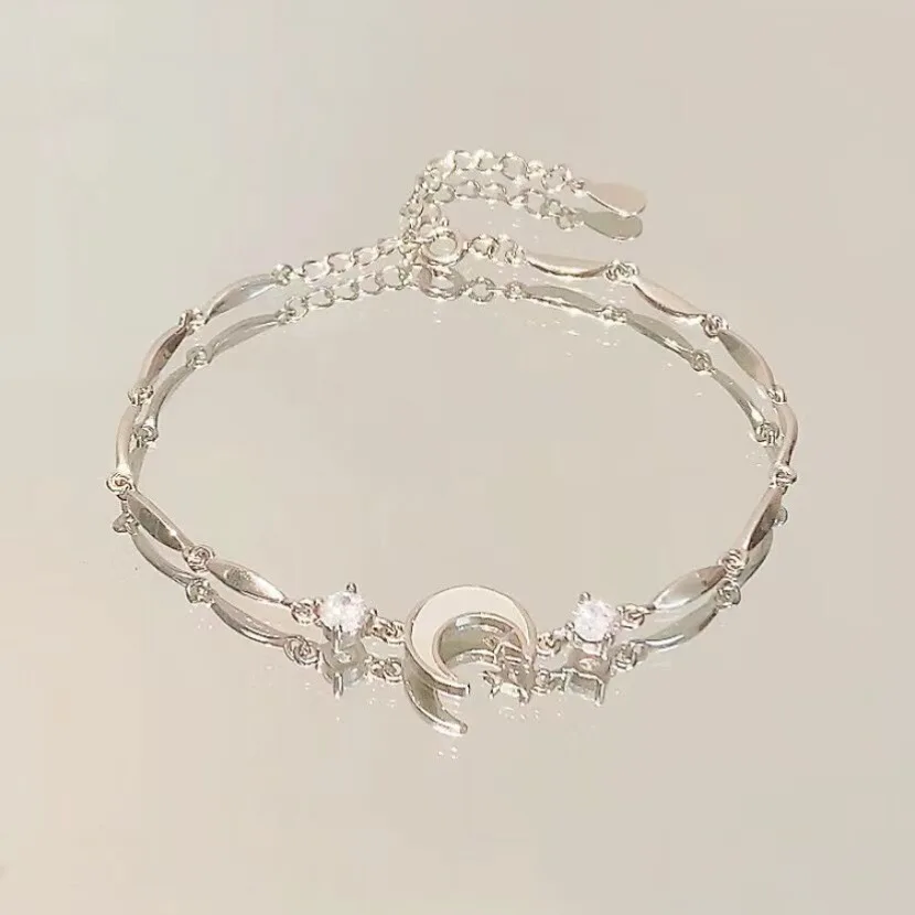 Lee más sobre el artículo Pulsera de circón de Color plateado para mujeres y niñas, pulseras d