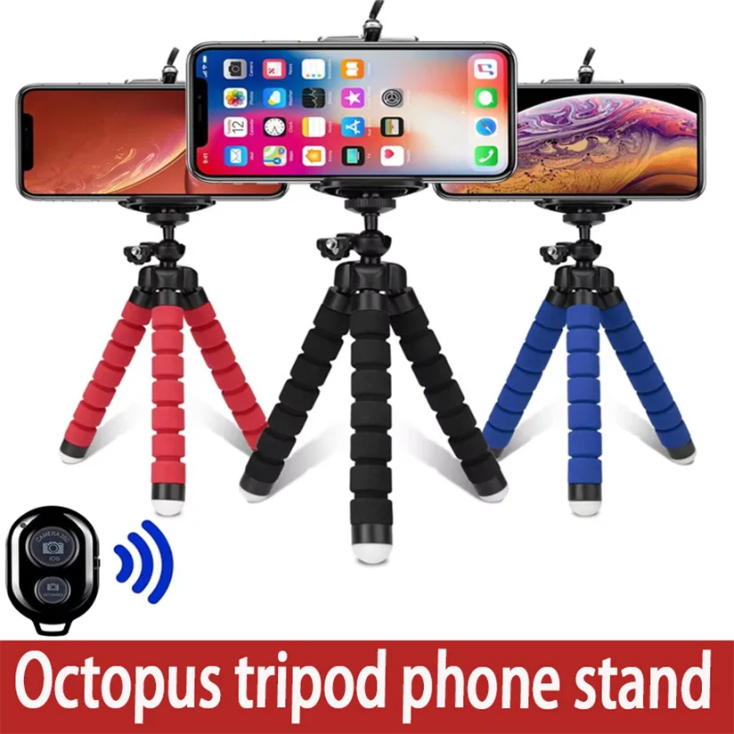Lee más sobre el artículo Trípode de esponja de pulpo, soporte Universal para teléfono móvil p