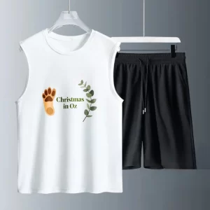 Lee más sobre el artículo Conjuntos de camisetas sin mangas para hombre, trajes transpirables