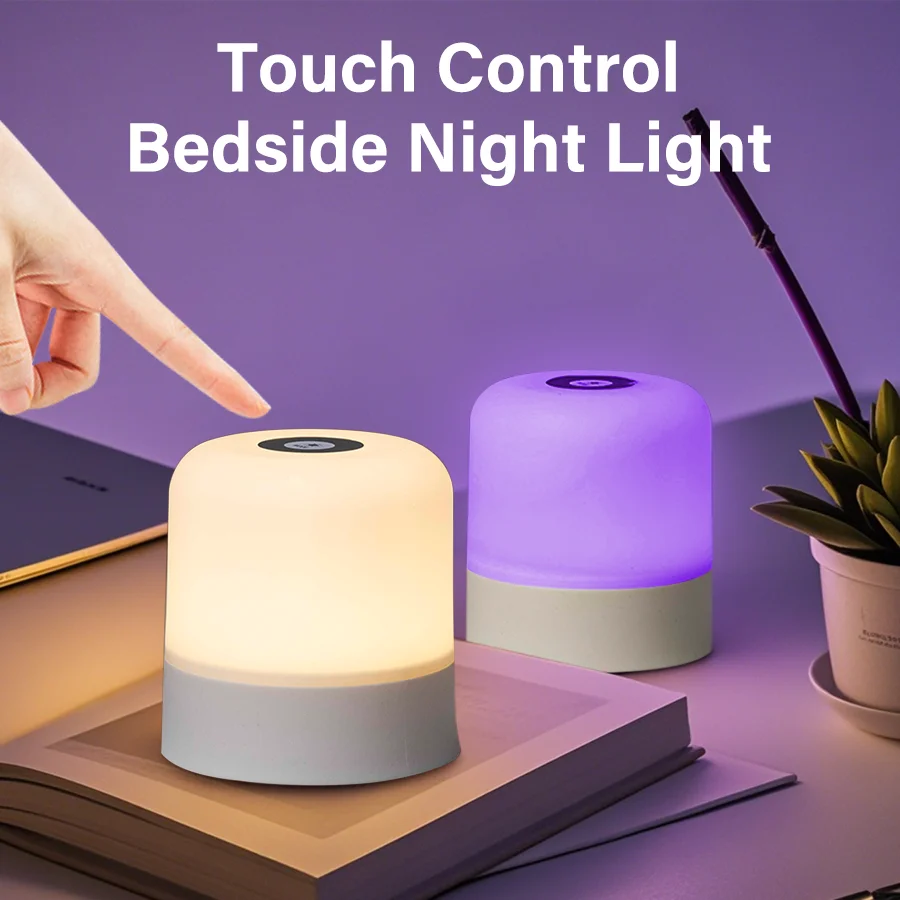 Lee más sobre el artículo Lámpara de mesa lámpara de noche para dormitorio 16 colores que camb