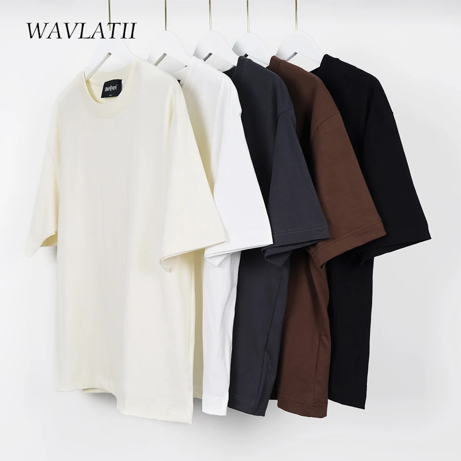 Lee más sobre el artículo WAVLATII, camisetas de verano de gran tamaño para mujeres y hombres,