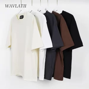 Lee más sobre el artículo WAVLATII, camisetas de verano de gran tamaño para mujeres y hombres,