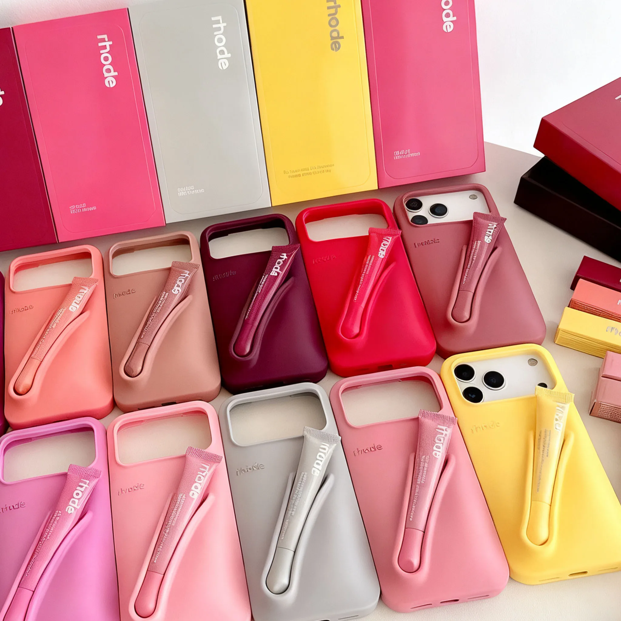 Lee más sobre el artículo Funda de teléfono con caja y lápiz labial para IPhone 15, 16, 14, 13
