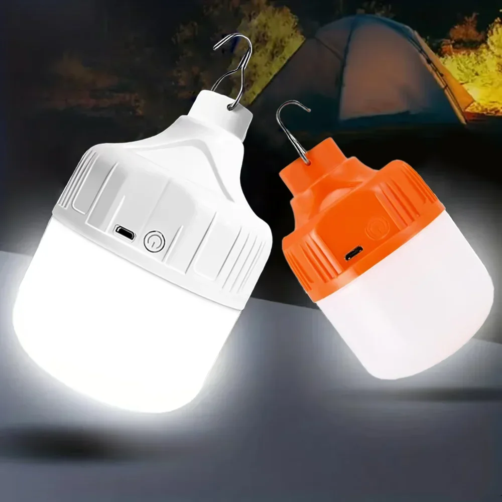 Lee más sobre el artículo Bombilla de Camping recargable por USB, LED portátil superbrillante,