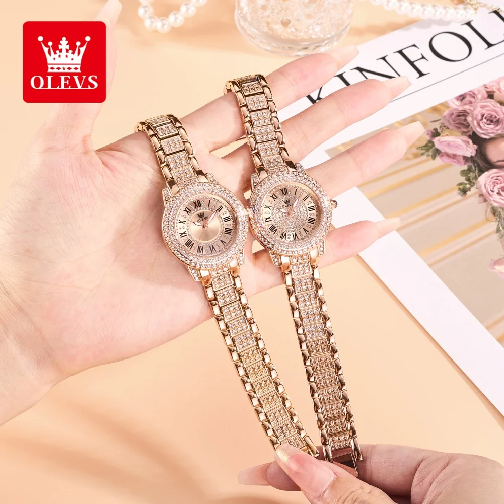 En este momento estás viendo OLEVS, relojes de lujo a la moda para mujer, esfera de diamante, rel