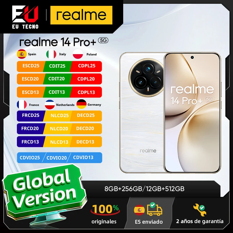 En este momento estás viendo Versión Global realme 14 Pro Plus 5G Smartphone Sony 3X Periscope OI