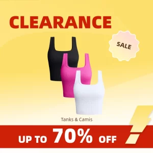Lee más sobre el artículo Clearance_Camiseta sin mangas acanalada con cuello cuadrado liso par