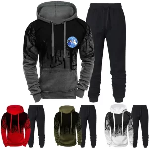 Lee más sobre el artículo Sudadera con capucha para hombre, conjunto de sudadera y pantalones